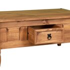 Mesa De Centro Com 1 Gaveta 100%madeira Maçiça  Cera Acapulco