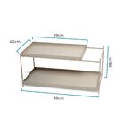 Mesa De Centro Com 2 Prateleiras Wire Taupe