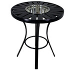 Mesa De Centro Com Balde De Bebidas E Tampo Ripado Em Alumíni