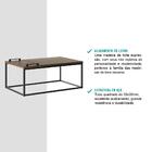 Mesa De Centro Com Bandeja Madeirada E Tubos Pretos Carraro