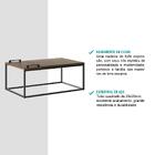 Mesa De Centro Com Bandeja Madeirada E Tubos Pretos Carraro