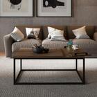 Mesa De Centro Com Bandeja Madeirada E Tubos Pretos Carraro