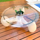 Mesa De Centro Com Champanheira Redonda 98cm Área Externa - B