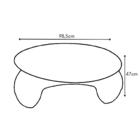 Mesa De Centro Com Champanheira Redonda 98cm Área Externa - P