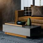 Mesa De Centro Com Espelho Berilo Cinza Perolizado Tauari