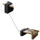 Mesa De Centro Com Espelho Livia Chevron Preto Tana Decor