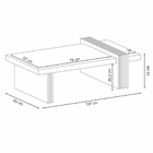 Mesa De Centro Com Espelho Palladio Chevron / Preto Fosco - C