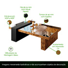 Mesa De Centro Com Espelho Palladio Chevron / Preto Fosco - C