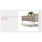 Mesa De Centro Com Espelho Pilar 91,5cm Dj Móveis