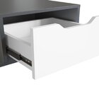 Mesa De Centro Com Gaveta Rimini Completa Móveis Grafite/bran