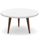 Mesa De Centro Com Pés De Madeira Maciça Legs Branco