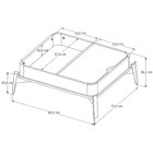 Mesa De Centro Com Pés Em Madeira Maciça Buriti Offwhite/natu