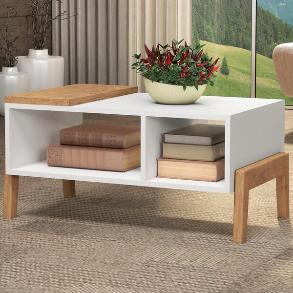 Mesa De Centro Com Pes Madeira 1602 Fell