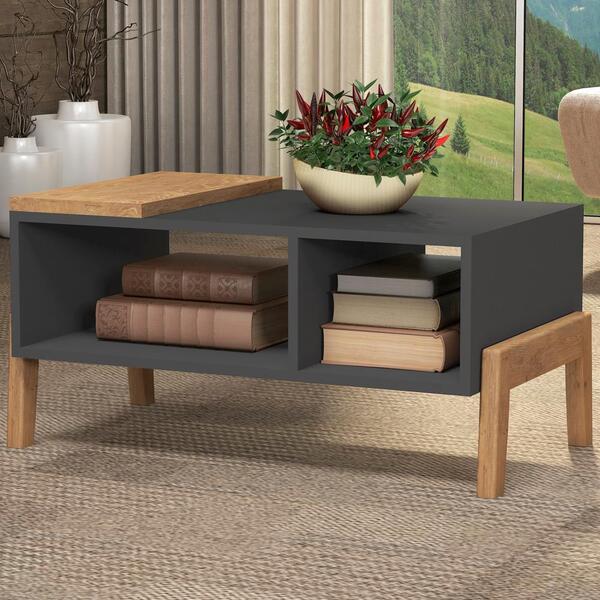 Mesa De Centro Com Pes Madeira 1602 Fell