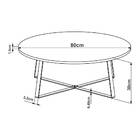 Mesa De Centro Com Pés Metálicos 80x80cm Freedom Móvel Na Cai