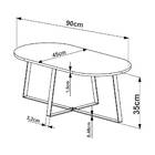 Mesa De Centro Com Pés Metálicos 90x45cm Freedom Móvel Na Cai
