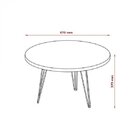 Mesa De Centro Com Pés Metálicos Evolution Patrimar Móveis Ca