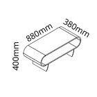 Mesa De Centro Com Pés Vidro Nobre 88cm Off White