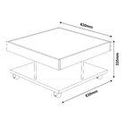 Mesa De Centro Com Rodízio Quadrada Saara Cinamomo/off White