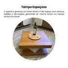 Mesa De Centro Com Rodízio Quadrada Saara Cinamomo/off White