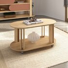 Mesa De Centro Com Rodizios E Bordas Arredondadas Mundi Natur