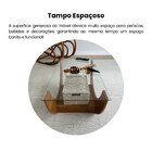 Mesa De Centro Com Tampo De Vidro Temperado Tampo Em Mdf Onda