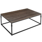 Mesa De Centro Com Tampo Mdp Aline-brastubo - Carvalho / Preto