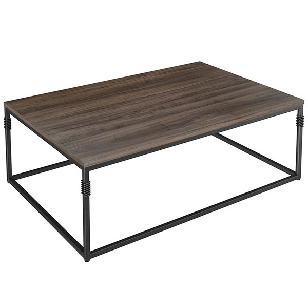 Mesa De Centro Com Tampo Mdp Aline-brastubo - Carvalho / Preto