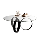 Mesa De Centro Com Vidro Clouds Preto