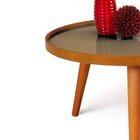 Mesa De Centro Com Vidro Tray Laminada 60/35 Fendi