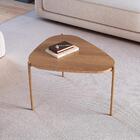 Mesa De Centro Complementos Orgânica Hanover E Dourada 59 Cm