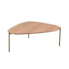 Mesa De Centro Complementos Orgânica Hanover E Dourada 77 Cm