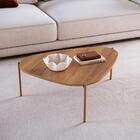 Mesa De Centro Complementos Orgânica Hanover E Dourada 77 Cm