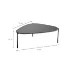 Mesa De Centro Complementos Orgânica Nero 77 Cm