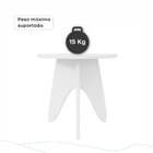 Mesa De Centro Conceito Alta Mar De Morros  Branco Fosco