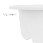 Mesa De Centro Conceito Baixa Mar De Morros  Branco Fosco