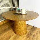 Mesa De Centro Cone Tampo 50 Cm Em Mdf Freijó E Base Em Madei