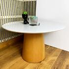 Mesa De Centro Cone Tampo 60 Cm Em Mdf Laqueado E Base Em Mad