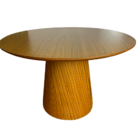 Mesa De Centro Cone Tampo 70 Cm Em Mdf Freijó E Base Em Madei