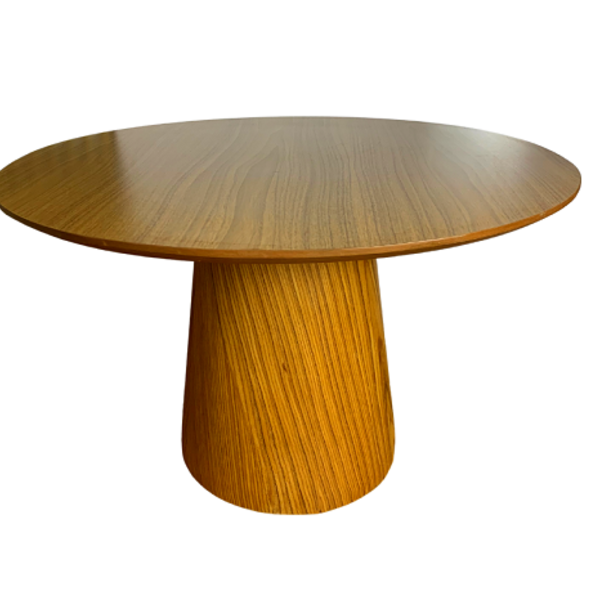 Mesa De Centro Cone Tampo 70 Cm Em Mdf Freijó E Base Em Madei