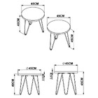 Mesa De Centro Conjunto 2 Peças Thassos/cobre 24809 - Artesano