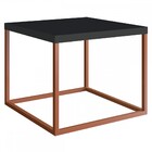 Mesa De Centro Cube Baixa Preto/cobre - Artesano