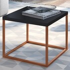 Mesa De Centro Cube Baixa Preto/cobre - Artesano