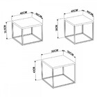 Mesa De Centro Cube Conjunto 3 Peças Vermont/preto – Artesano