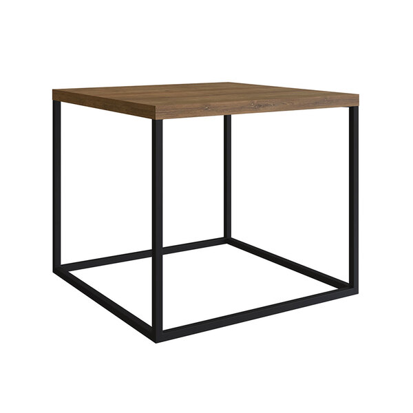 Mesa De Centro Cube Estilo Industrial Vermont Base Metálica P