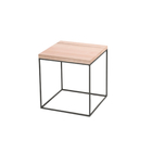 Mesa De Centro Cubo Baixa Madeira Ferro Rustica Preto