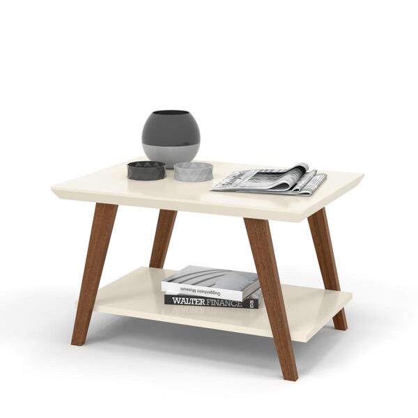 Mesa De Centro Davi Off White/amadeirado Ofertamo