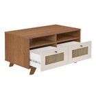 Mesa De Centro Decor 2 Gavetas Cinamomo/off White - Artely Mó