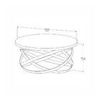 Mesa De Centro Decorativa 100% Mdf Com Pé De Ferro 8045 Onix/