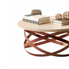 Mesa De Centro Decorativa 100% Mdf Com Pé De Ferro 8045 Pérol